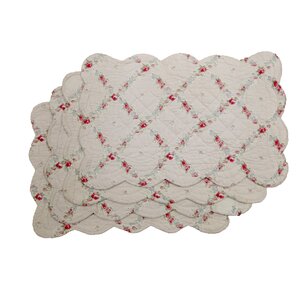 Reversible Quilted Floral Placemat (Set of 4)