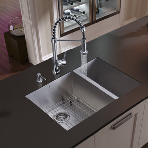 VIGO 29 inch Undermount 70/30 Double Bowl 16 Gau..