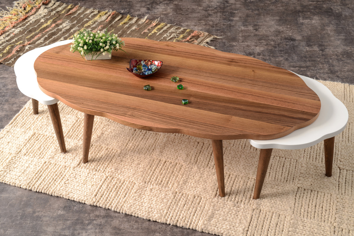 Corrigan Studio Everett 3 Piece Walnut Coffee Table Set & Reviews ... Corrigan Studio Everett 3 Piece Walnut Coffee Table Set & Reviews ...
