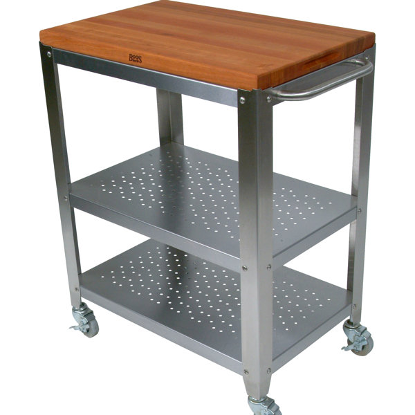 Cucina Americana Kitchen Cart With Solid Wood Top By John Boos Herry Up