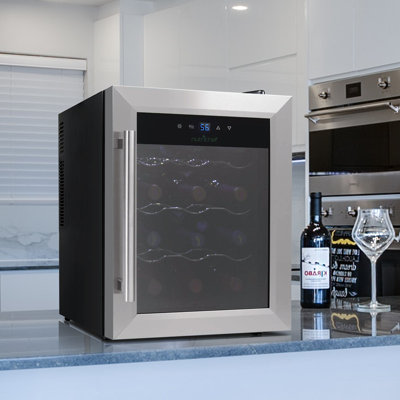 12 Bottle Single Zone Freestanding Wine Refrigerator NutriChef