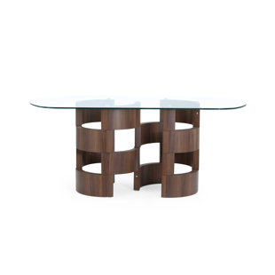 Dining Table Pedestal Base Wayfair Kimbell Chambered Pedestal Base Dining Table