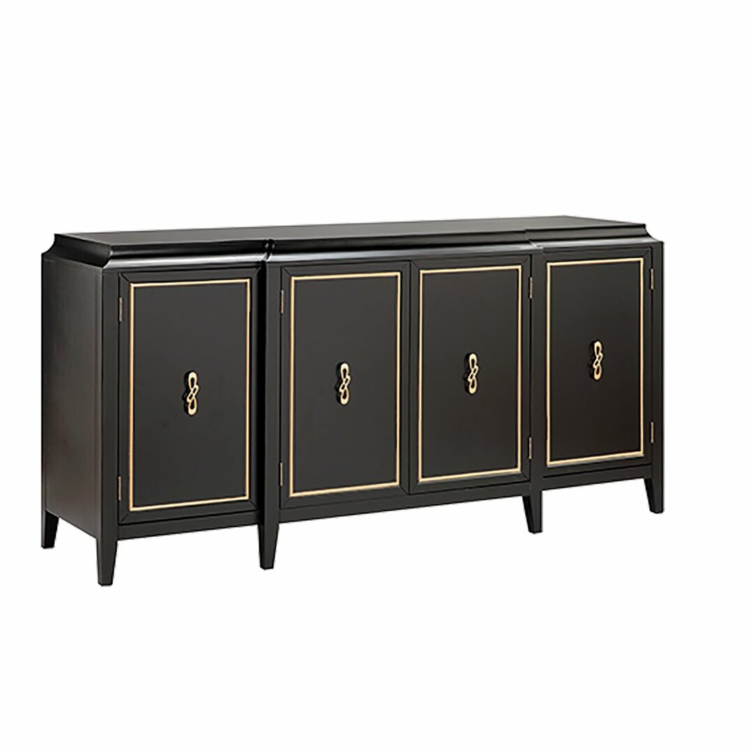 Bloomsbury Market Merdasa 4 Door Plateau Top Credenza With 3 Fixed