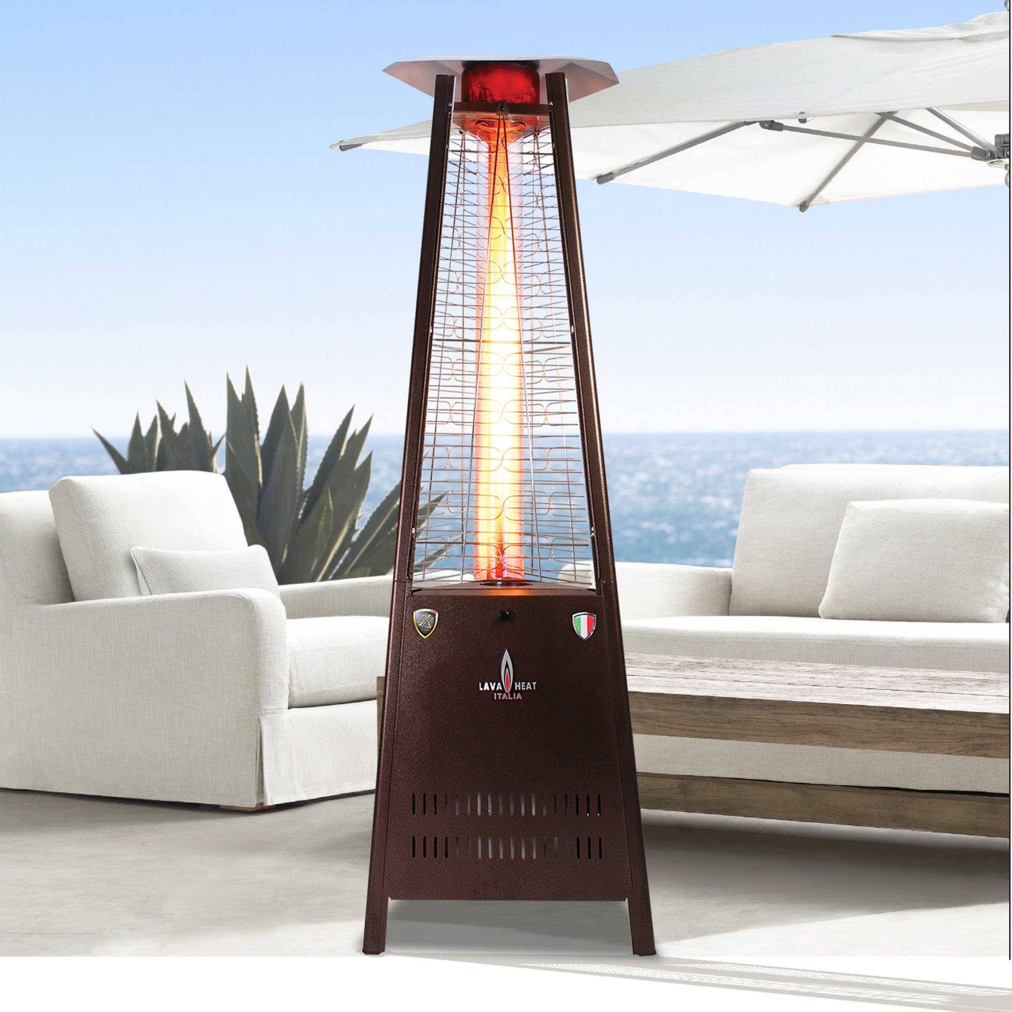 Lava Heat Capri A Line 6 Foot 42 000 Btu Standing Patio Heater Lava Heat Capri A Line 6 Foot 42 000
