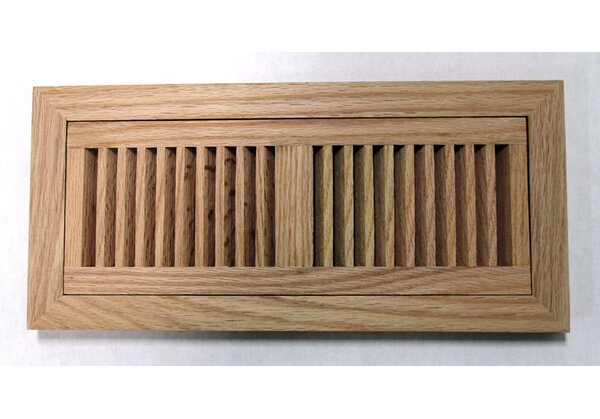6.75 x 14.5 Red Oak Wood Flush Mount Vent Cover by Moldings Online