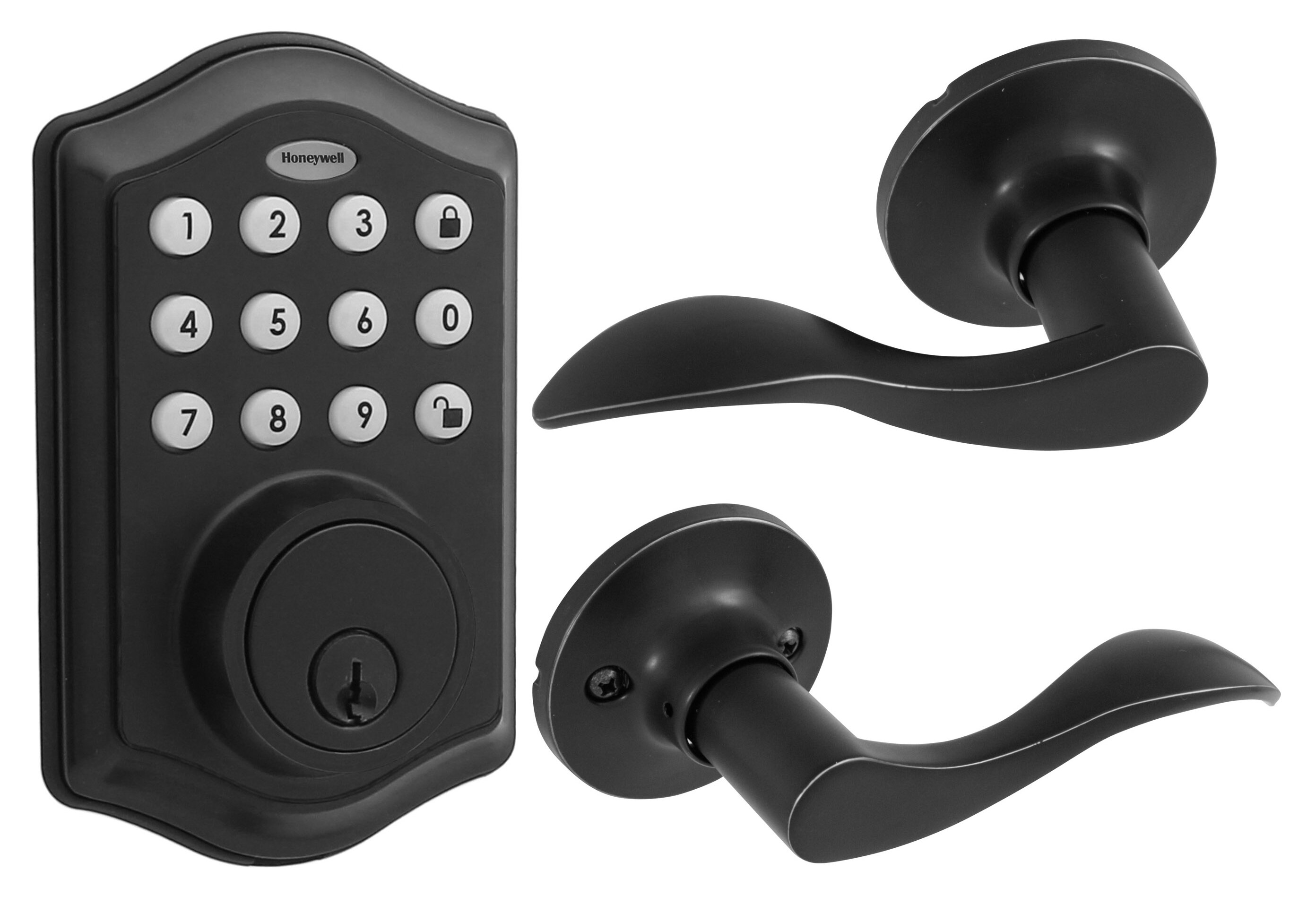 keypad deadbolt and handle