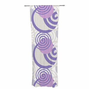 Patternmuse Dynamic Swirls Lavender Digital Decorative Graphic Print Sheer Rod Pocket Curtain Panels (Set of 2)