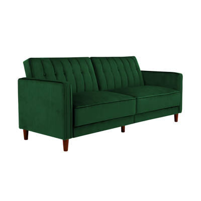 Brayden Studio Reid Leather Sofa Reviews Wayfair Nia Pin Tufted Convertible Sofa