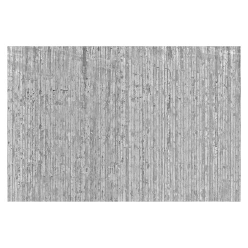 Concrete Look with Stripes 2.25m x 3.36m Textured Matte Peel & Stick Wall Mural East Urban Home