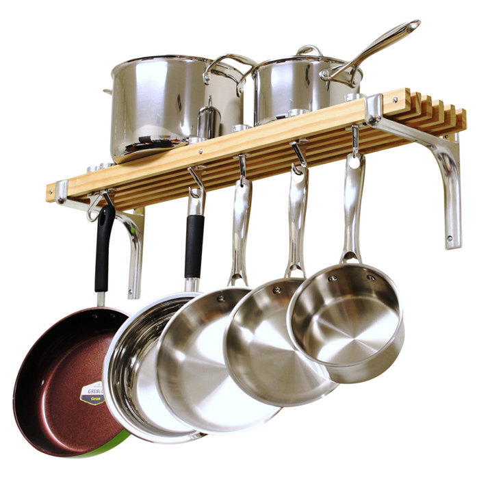Wall Hanging Pot Rack rebrilliant wall mounted pot rack & reviews | wayfair Wall Hanging Pot Rack rebrilliant wall mounted pot rack & reviews | wayfair