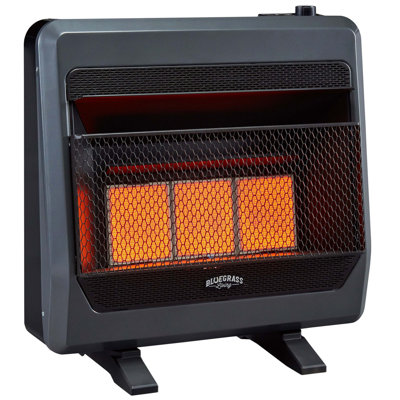 Natural Gas Radiant Heater with Blower and Base Feet Bluegrass Living