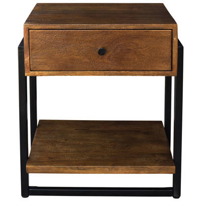 Union Rustic Lowe Solid Mango Wood And Metal End Table Reviews Lowe Solid Mango Wood And Metal End Table