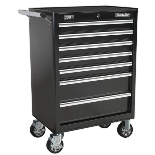 Sealey AP33479B Rollcab 7 Drawer with Ball Bearing Slides - Black
