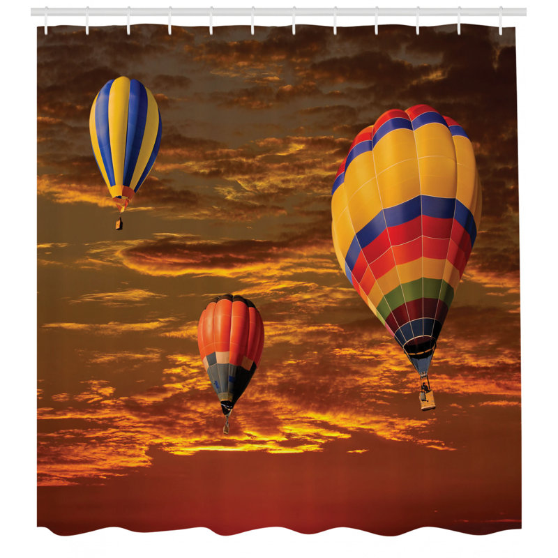 East Urban Home Balloon Shower Curtain Set Hooks Wayfair Balloon Shower Curtain Set Hooks