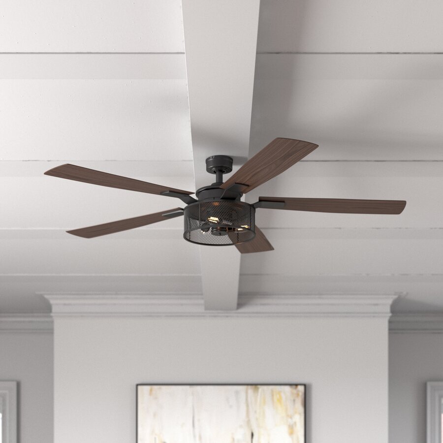 52" Divisadero 5 - Blade Standard Ceiling Fan with Remote Control and Light Kit Included