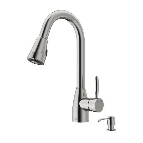 Graham Pull Down Single Handle Kitchen Faucet with Optional Soap Dispenser by VIGO
