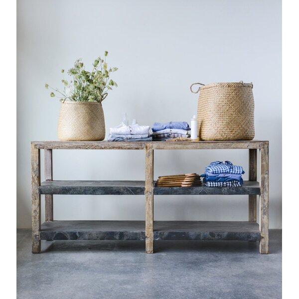 Kehl Reclaimed Wood & Metal Clad Console Table By Bungalow Rose