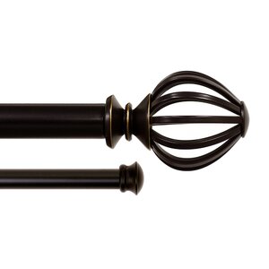 Regis Cage Drapery Double Curtain Rod and Hardware Set
