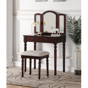 Bobkona Tania Tri-fold Vanity Set with..