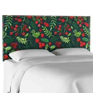 Nail Button Border Upholstered Panel Headboard by The Holiday Aisle