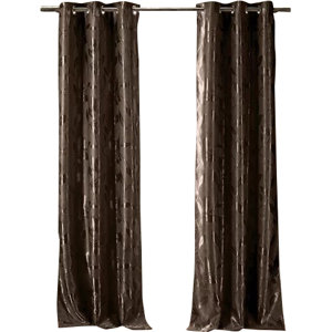 Brownhills Floral Blackout Thermal Grommet Curtain Panels (Set of 2)