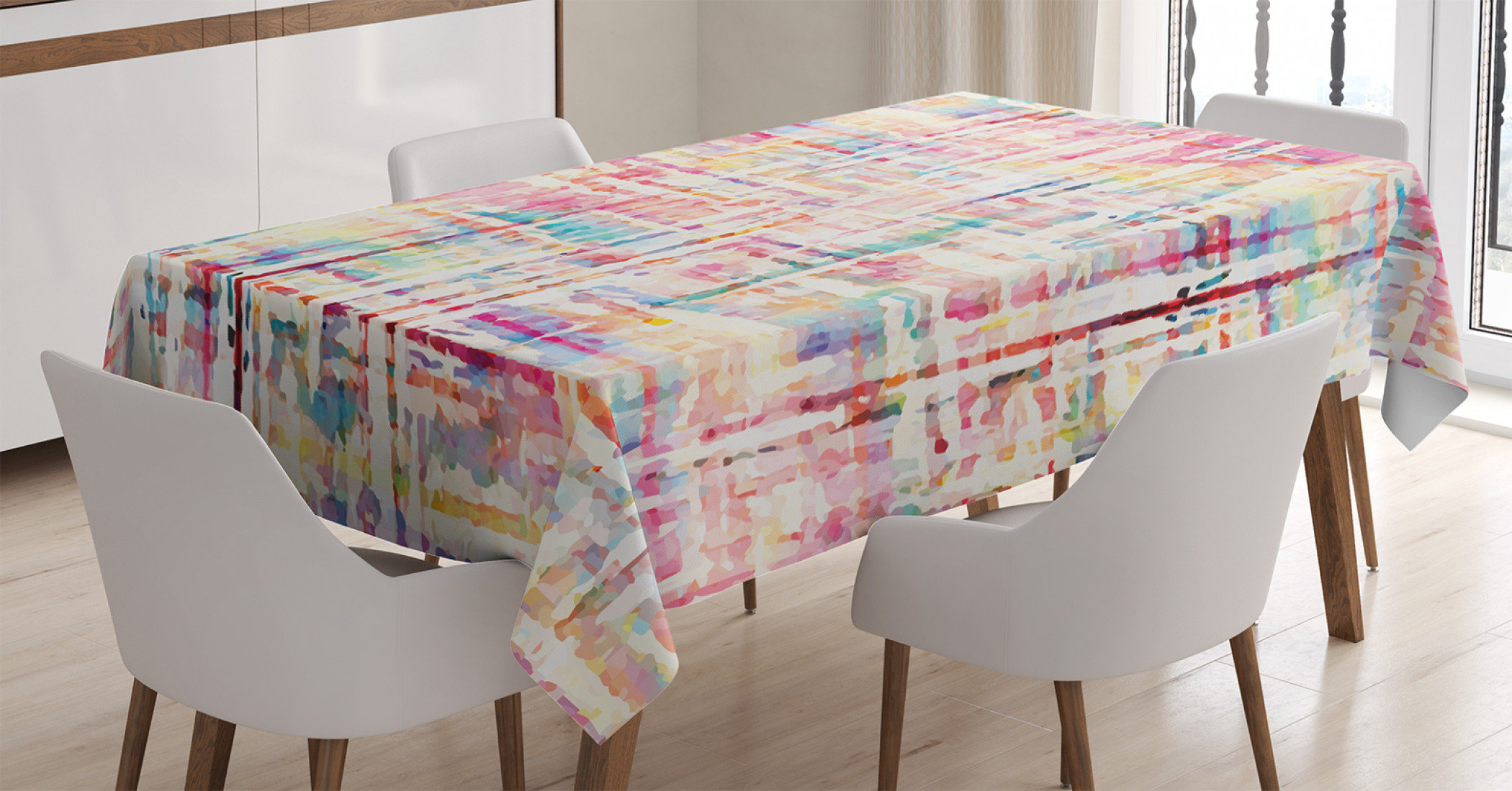 East Urban Home Ambesonne Grunge Tablecloth Abstract Grunge Paint