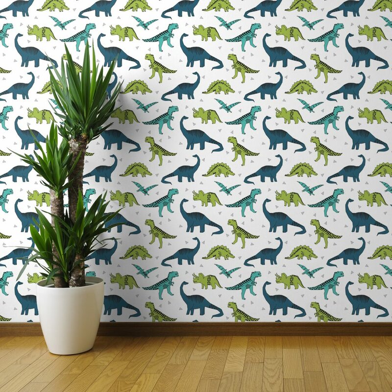 Isabelle & Max Tala Dinosaur Peel and Stick Wallpaper Roll | Wayfair