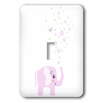 3drose Cute Elephant Blowing Flowers From Trunk Girly Kawaii Kids