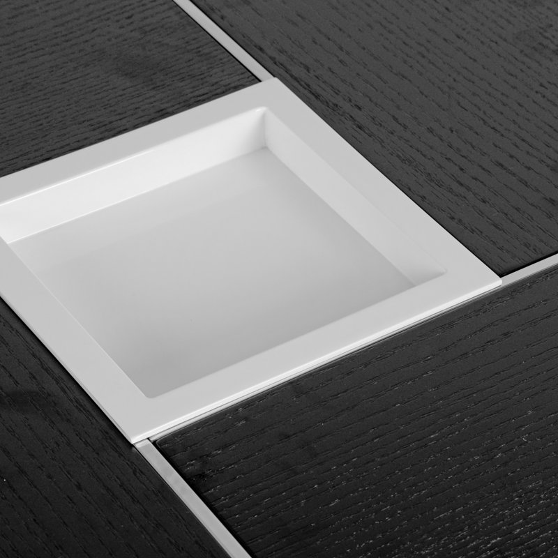 Glamour Home Decor Aira Square Coffee Table with Tray Top & Reviews