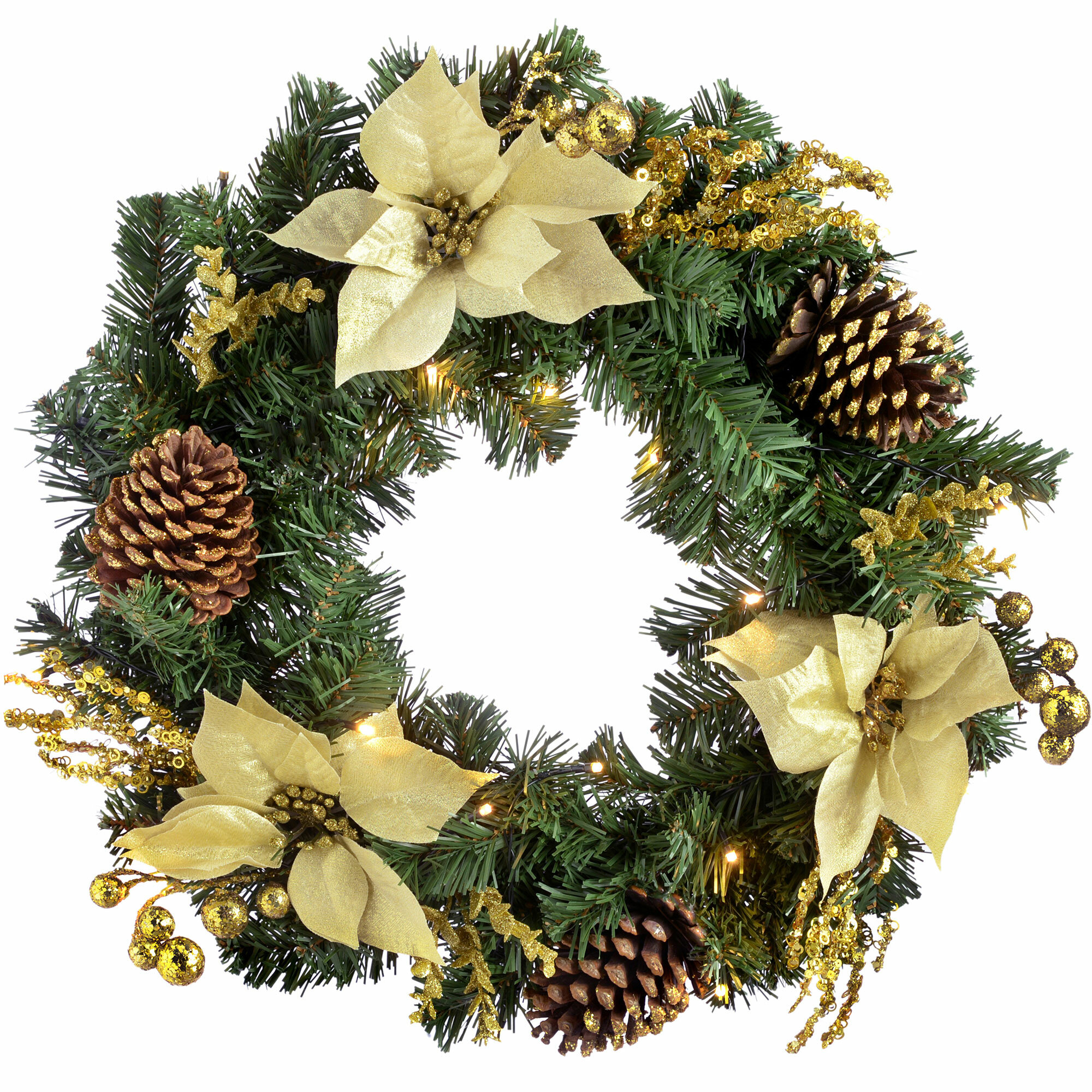 The Seasonal Aisle Pre Lit Illuminated 60cm Lighted Christmas Wreath Reviews Wayfair Co Uk