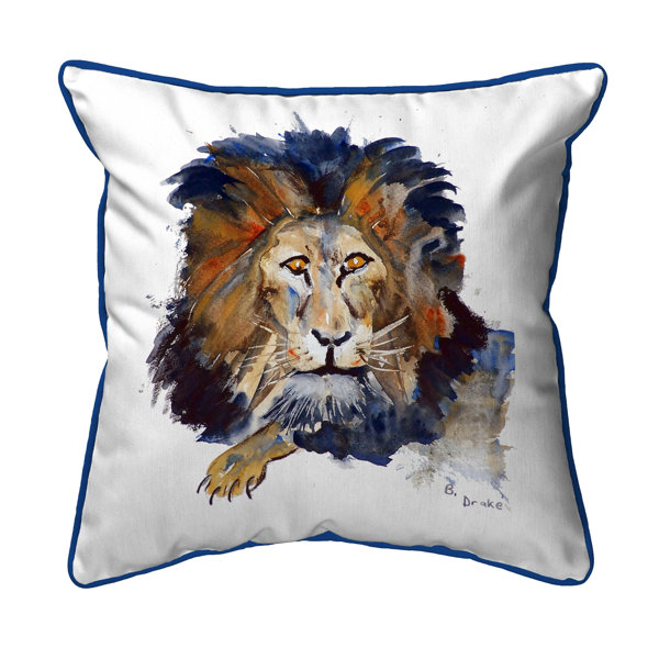 Lion Indoor/Outdoor Throw Pillow