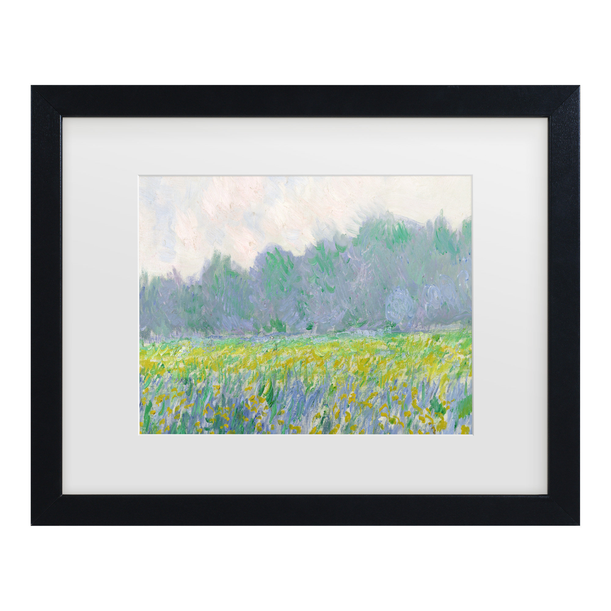 Field of Yellow Irises by Claude Monet Giclee Fine Art Print Repro on Canvas