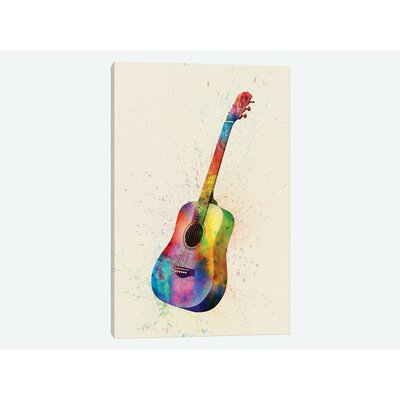 Musical Instrument Series: Acoustic Guitar by Michael Tompsett - Wrapped Canvas Graphic Art Print East Urban Home Size: 40