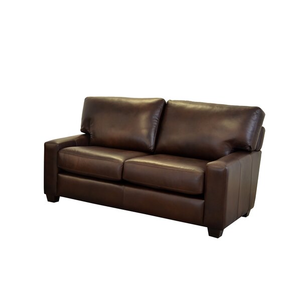 Westland And Birch Leather Loveseats