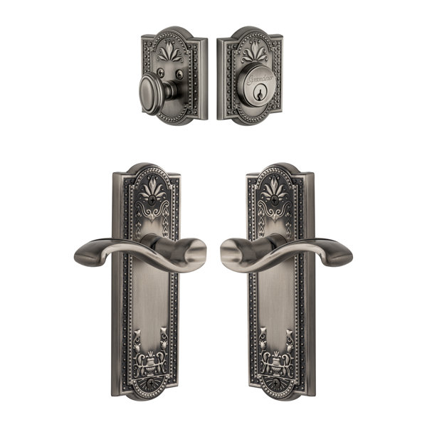 Parthenon Keyed Door Lever by Grandeur