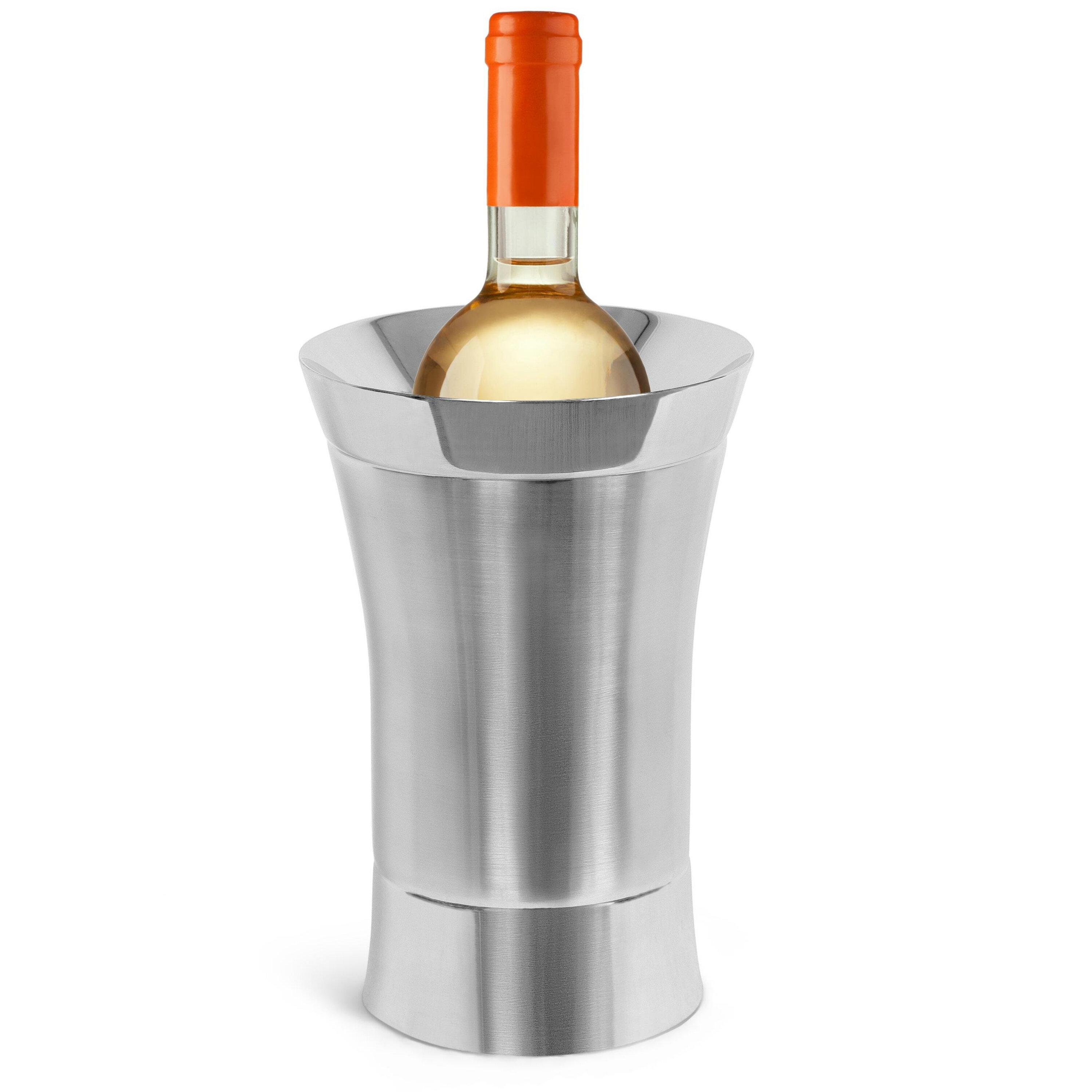 Double Wall Stainless Steel Brushed mDesign Wine Bottle Cooler/Chiller Bucket