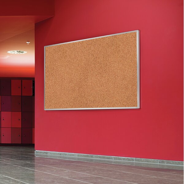 Ghent Natural Cork Bulletin Board with Aluminum Frame by Ghent