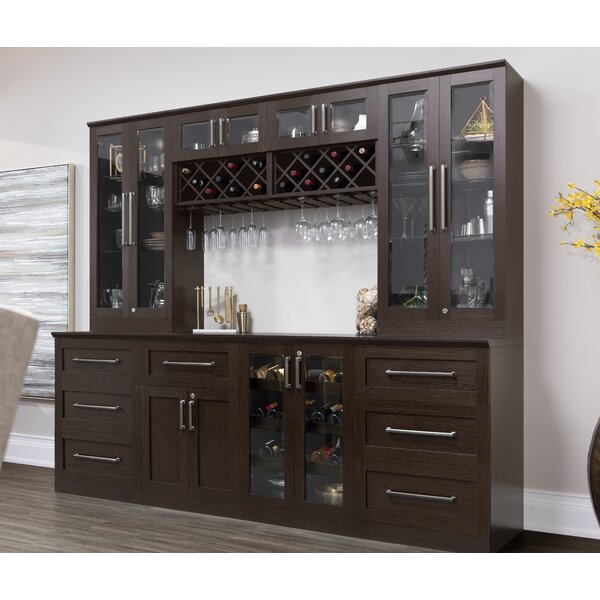 Home Series Shaker Style Back Bar with Wine Storage by NewAge Products