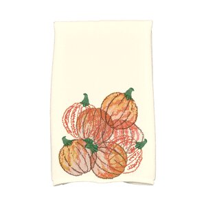 Miller Pumpkin Pile Holiday Print Hand Towel