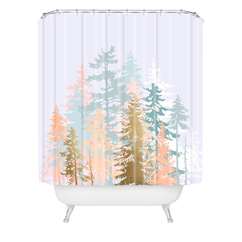 East Urban Home Iveta Abolina Blush Forest Single Shower