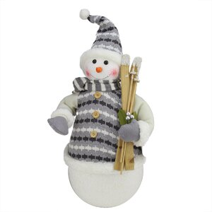 Alpine Chic Snowman with Jacket Christmas Decoration