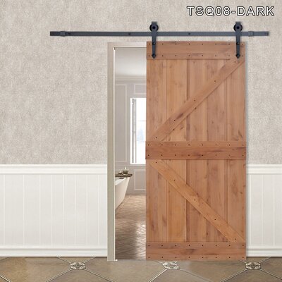 Paneled Wood Barn Door With Installation Hardware Kit