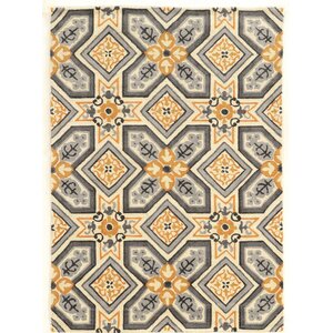 Mugge Hand-Tufted Gray/Gold Area Rug