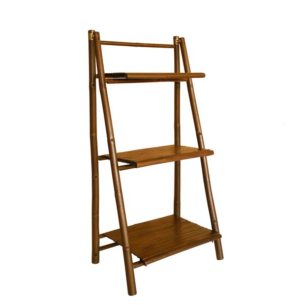 Bamboo 3 Tier Decorative Ladder Bookcase By ZEW Inc