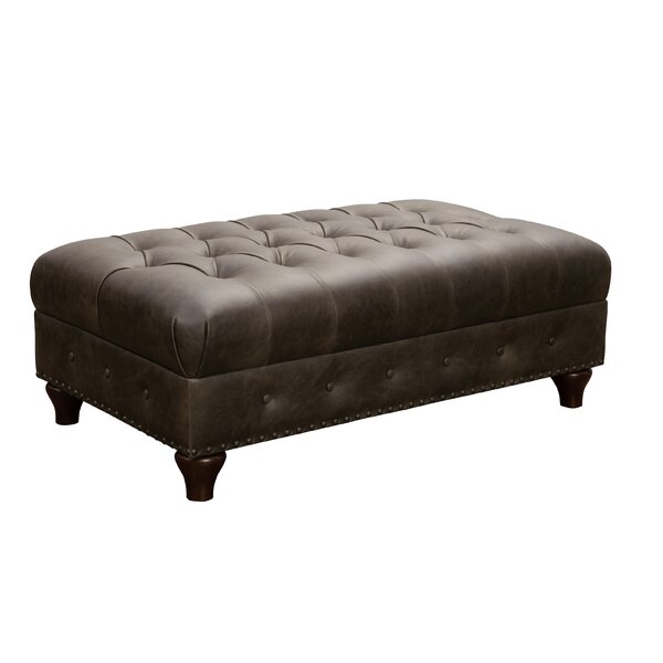 Lejeune Leather Tufted Cocktail Ottoman By Canora Grey