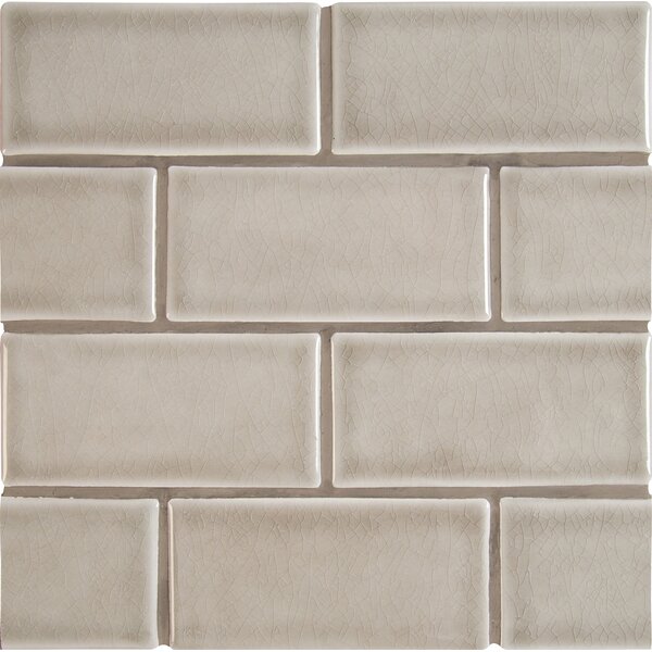 3 x 6 Ceramic Subway Tile in Dove Gray by MSI