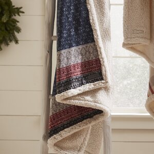 Fairisle Indiana Fleece Throw Blanket