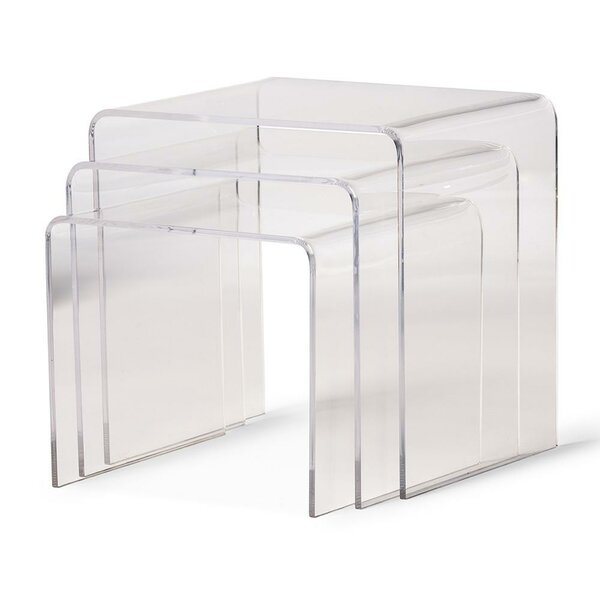 Brierly Clear Acrylic 3 Piece Nesting Tables By Orren Ellis