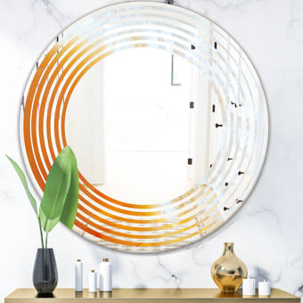 House Of Hampton Griswalde Flower Glass Wall Mirror Reviews Wayfair