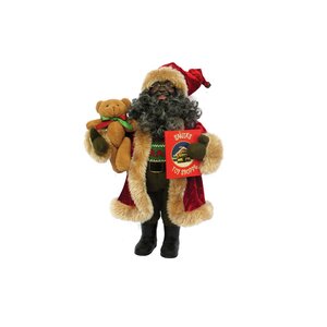 African American Story Time Santa Figurine